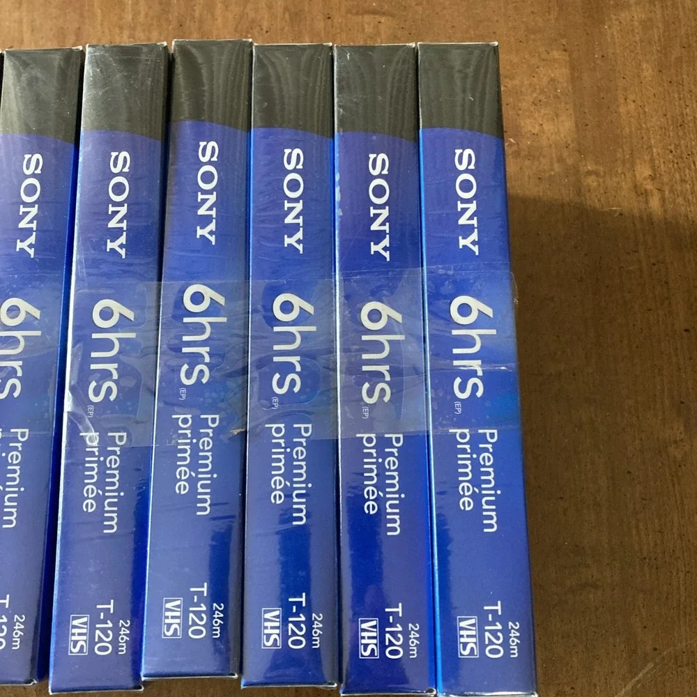 Sony Premium Grade T-120 blank VHS tape Sealed Set Of 10 New High Durability